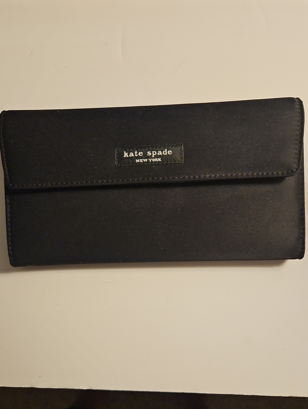 kate spade Black Nylon Flap Wallet New With Tags